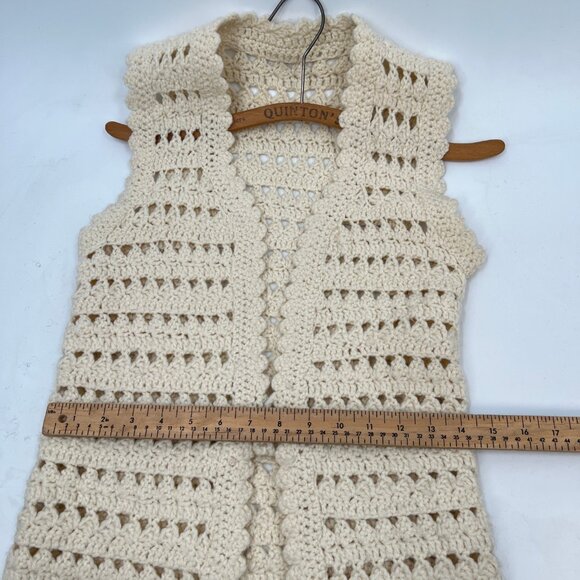 Vintage Handmade Crochet Vest - Picture 6 of 6